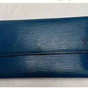 Louis Vuitton Blue Epi Leather Long Wallet.